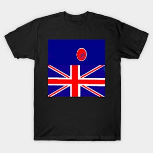 Sporty UK Design on Black Background T-Shirt